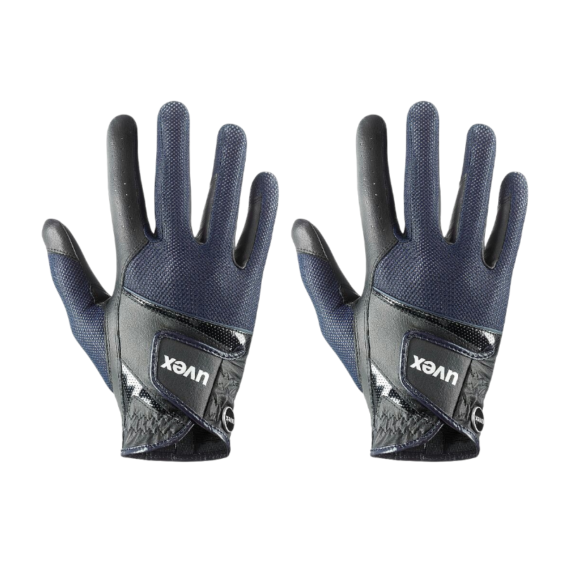 Uvex - Gants d'équitation adulte Sumair noir/ bleu | - Ohlala