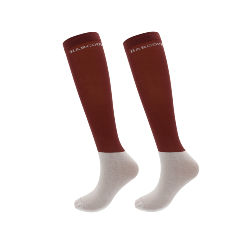 Harcour - Chaussettes Rider Vaya noir/ vigne (x2)