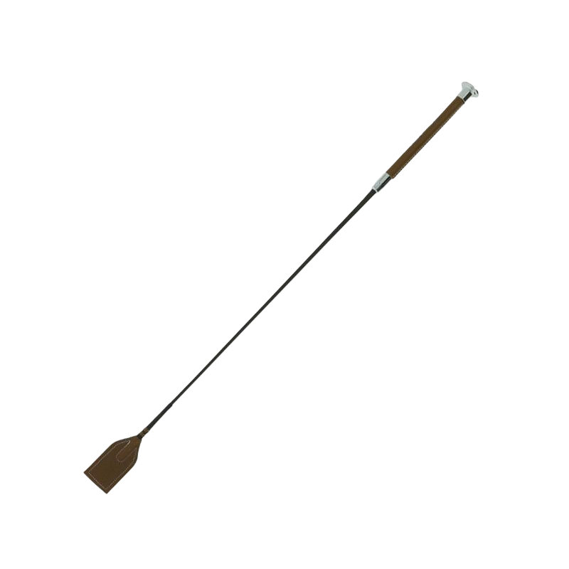 Whip&Go - Cravache soft brun/ argent