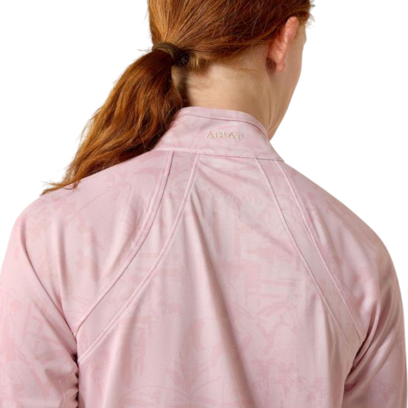 Baselayer zippé enfant Sunstopper 3.0 imprimé sepia horse park