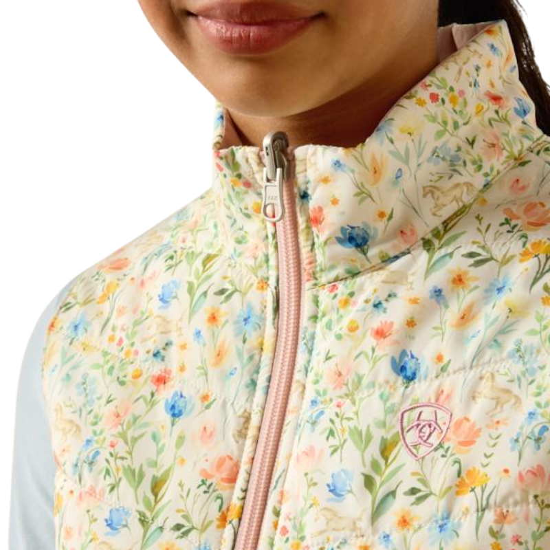 Gilet matelassé réversible enfant Bella horse in flowers