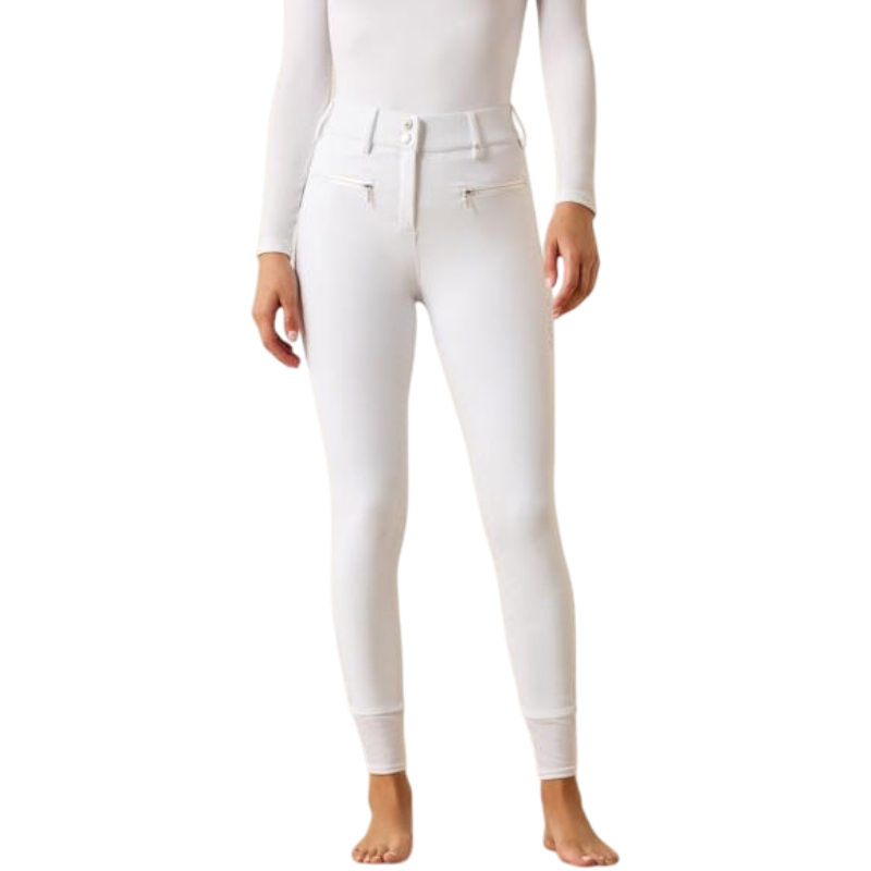 Pantalon d'équitation femme Tri Factor Allure blanc full grip