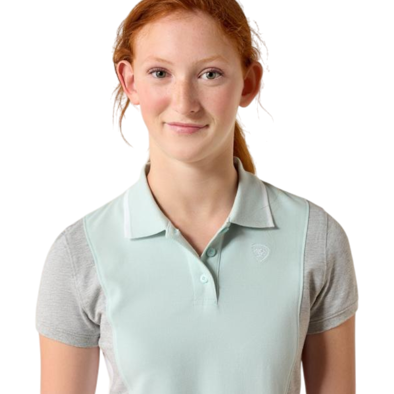 Polo enfant Taryn starlight blue/ heather grey