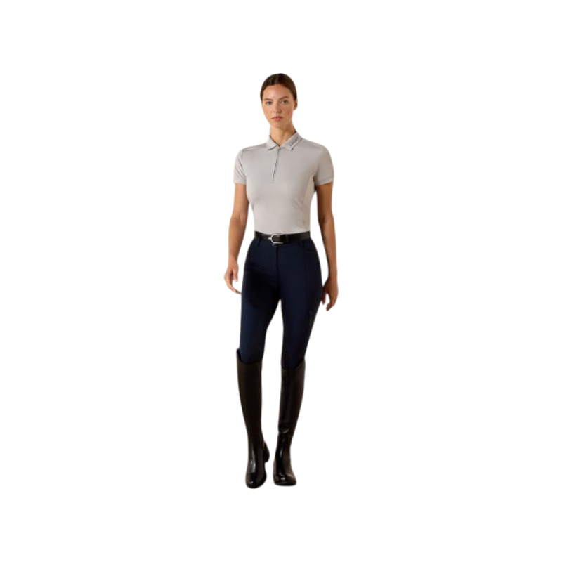 Polo zippé femme Bandera show grey
