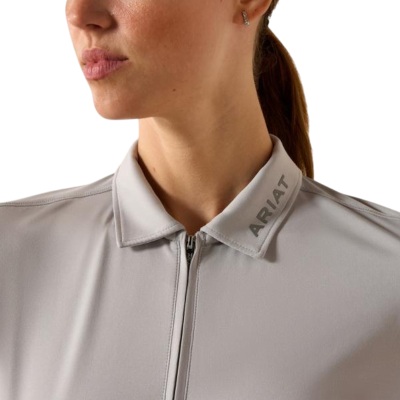 Polo zippé femme Bandera show grey