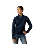 Pull zippé enfant Team EQ marine