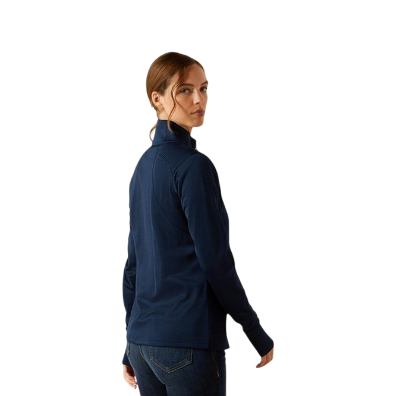 Pull zippé femme Team EQ marine