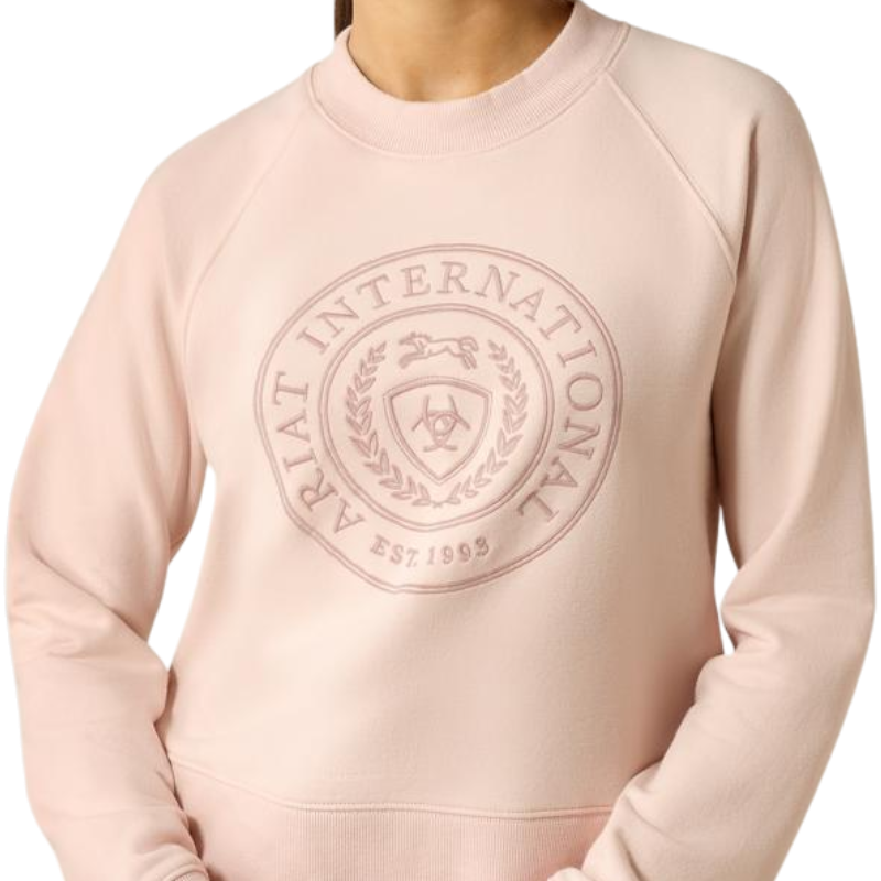 Sweat-shirt femme Martine sepia rose