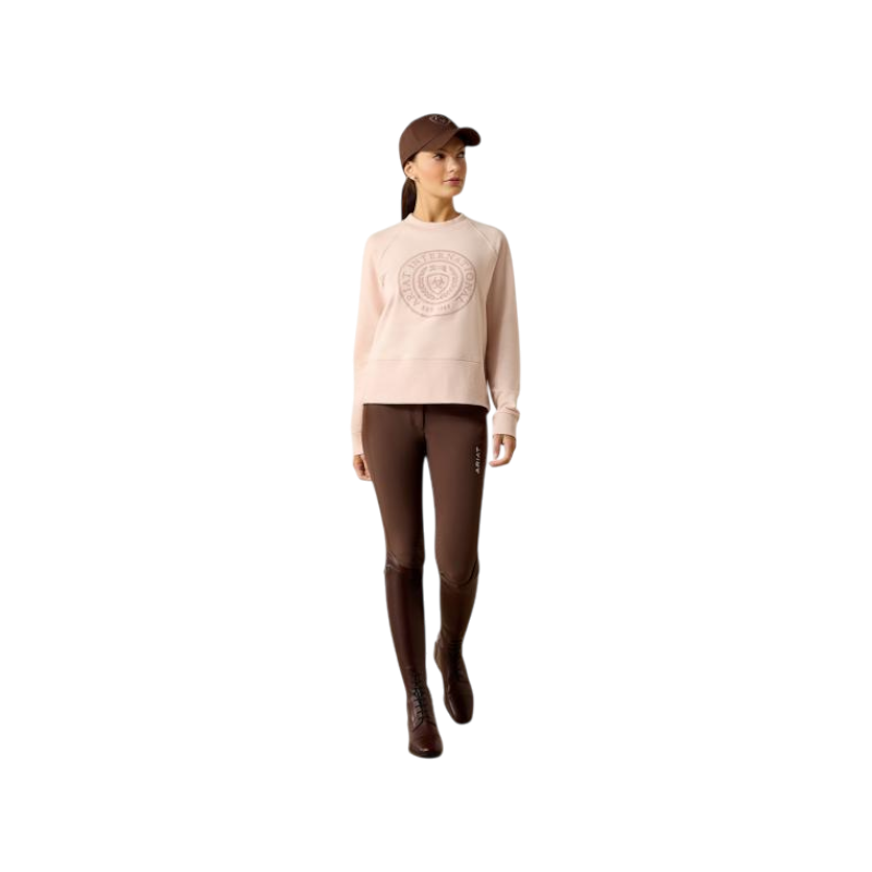 Sweat-shirt femme Martine sepia rose