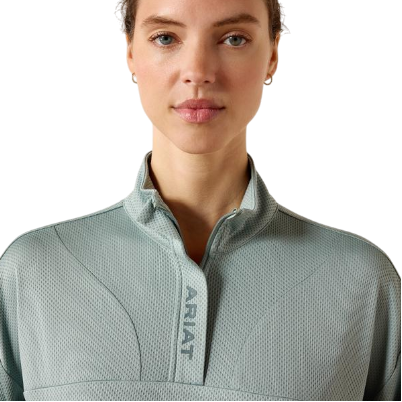 Sweat-shirt zippé femme Breathe chinese green
