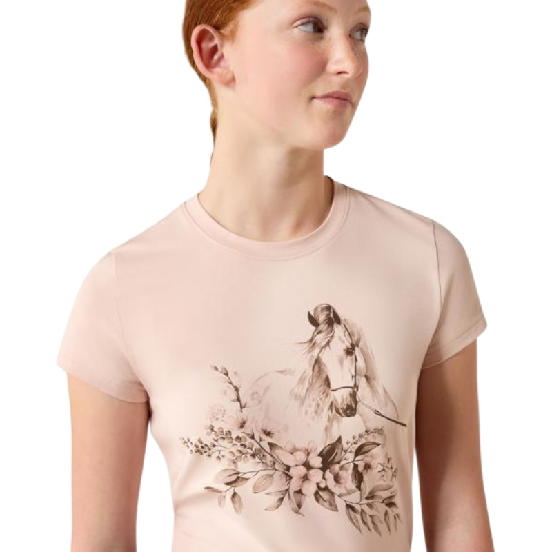 T-shirt enfant Ethereal Equine sepia rose