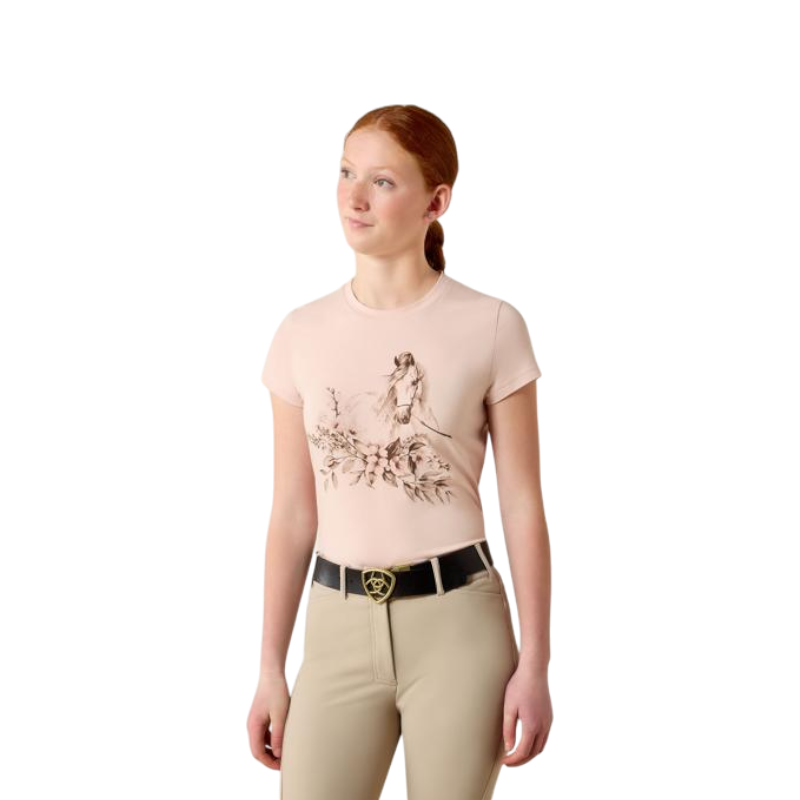 T-shirt enfant Ethereal Equine sepia rose
