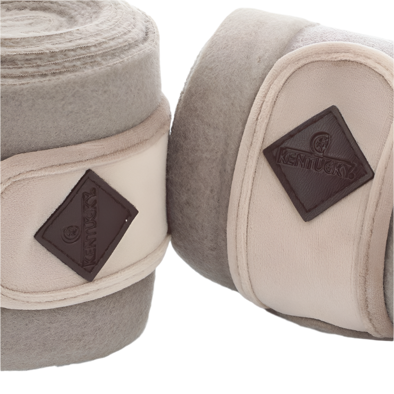 Kentucky Horsewear - Bandes de polo Basic Velvet beige (x4) | - Ohlala