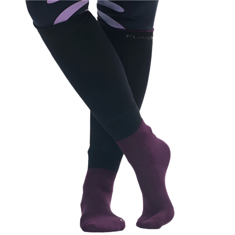 Flags & Cup - Chaussettes d'équitation Seldovia noir/ mure (x1) | - Ohlala