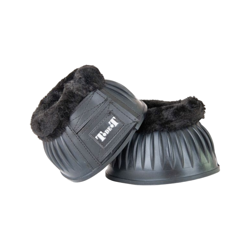 TdeT - Cloches velcro avec polaire noir/noir | - Ohlala