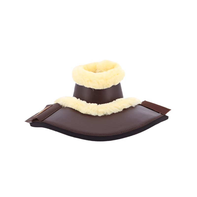 Kentucky Horsewear - Cloches chevaux cuir et mouton marron/naturel | - Ohlala