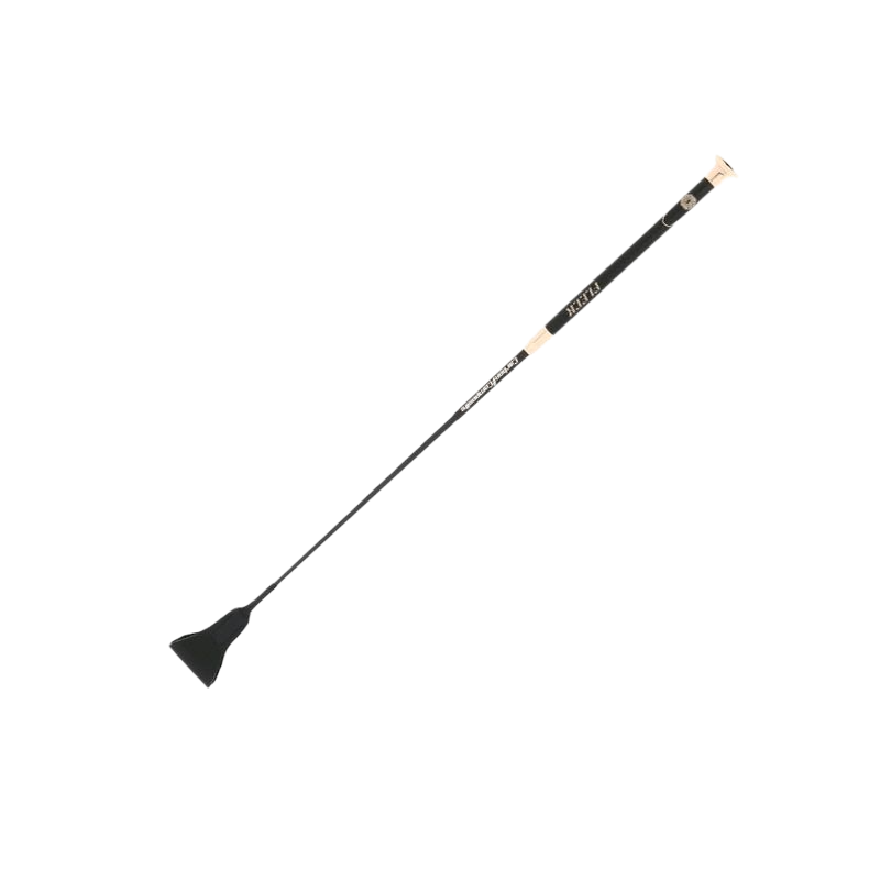 Fleck - Cravache d'obstacles fleck "carbon" noir/or rose