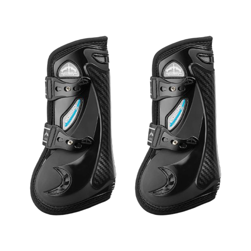 Bottes Veredus Carbon Gel Vento - Noires - Taille M - Pour Chevaux, Ouvertes Devant