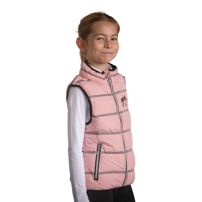 Eden by Pénélope - Doudoune sans manches enfant Anouck rose poudré