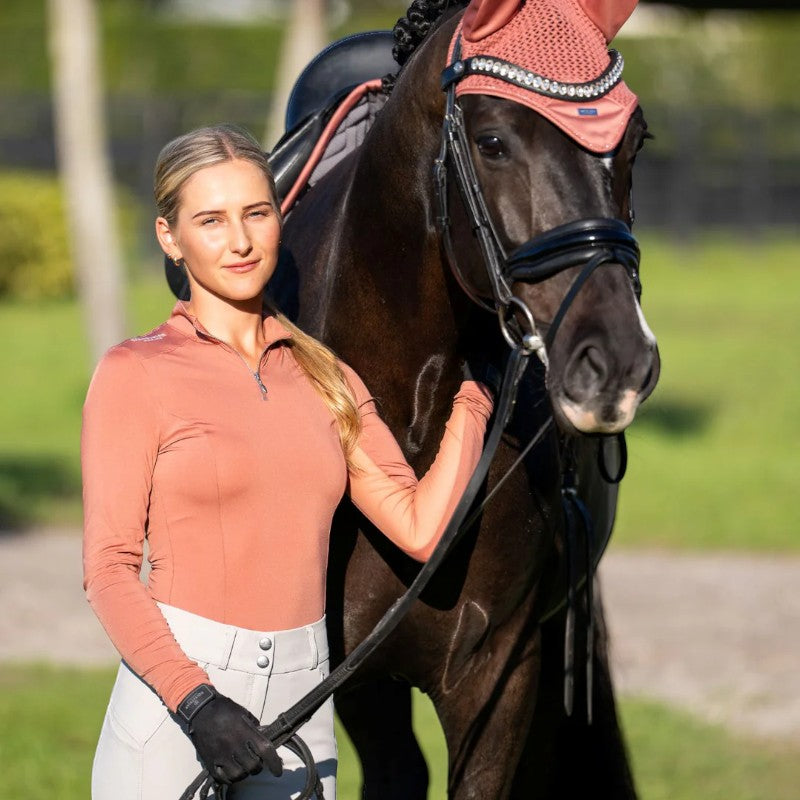 Equestrian Stockholm - Bonnet pour chevaux Modern Coral | - Ohlala