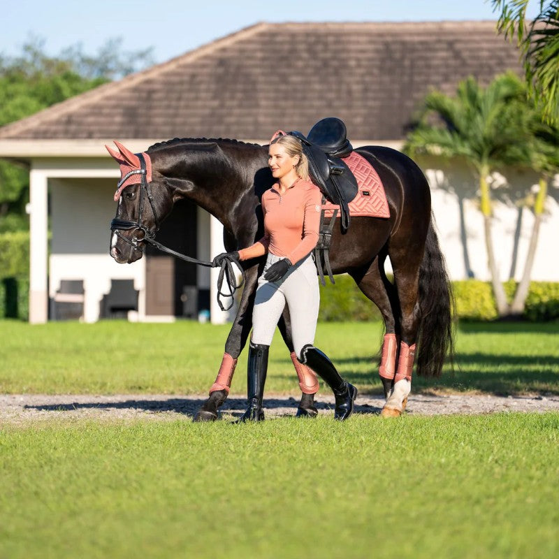 Equestrian Stockholm - Guêtres fermées Classic Mesh Coral | - Ohlala