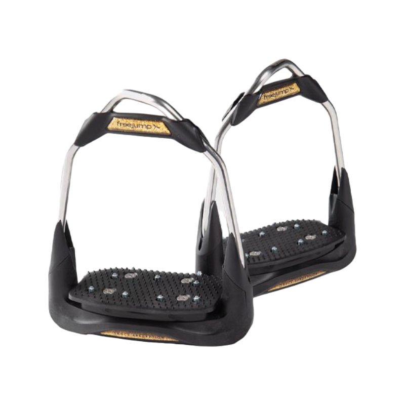 Freejump - Étriers Air's édition glitter gold plancher plat/ oeil orienté | - Ohlala