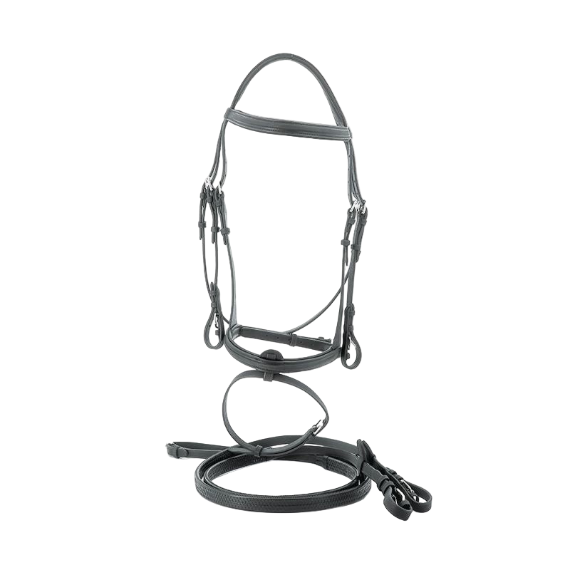 Privilege Equitation - Bridon Dinard combiné avec rênes noir