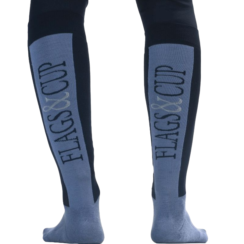 Flags & Cup - Chaussettes d'équitation mixte Nanaimo marine/ denim (x1) | - Ohlala