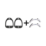 Flex On - Pack Étriers GC Incliné Grip Noir / Noir / Noir + Stickers Flex On Cottage blanc/ bleu offerts | - Ohlala