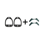 Flex On - Pack Étriers GC Incliné Grip Noir / Noir / Noir + Stickers Flex On Cottage vert offerts | - Ohlala