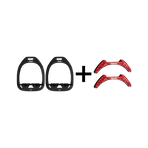 Flex On - Pack Étriers GC plat grip noir/ noir/ noir + Stickers Flex On Cottage rouge offerts | - Ohlala