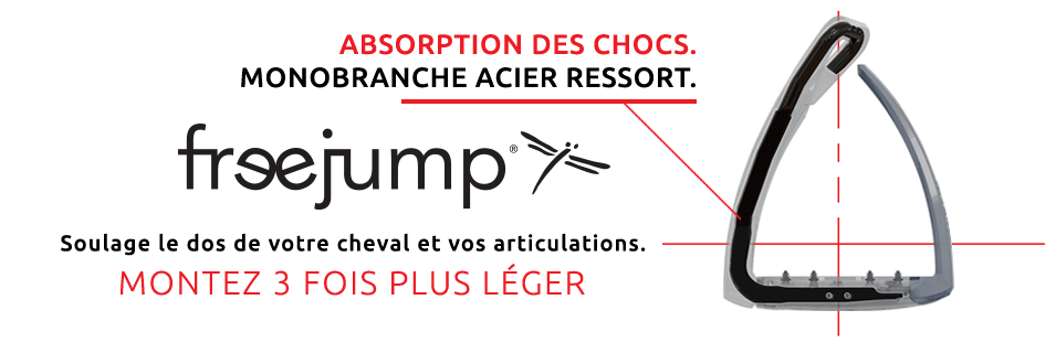 Freejump - Étriers Soft’Up Pro + pearl rouge velvet/ noir | - Ohlala