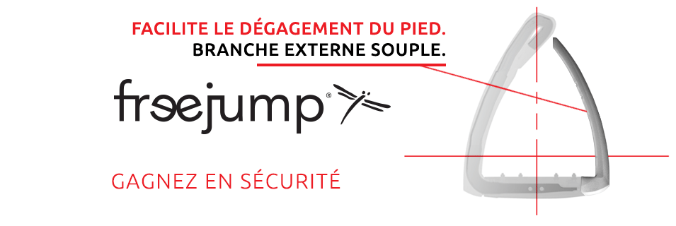 Freejump - Étriers Soft’Up Pro + pearl rouge velvet/ noir | - Ohlala