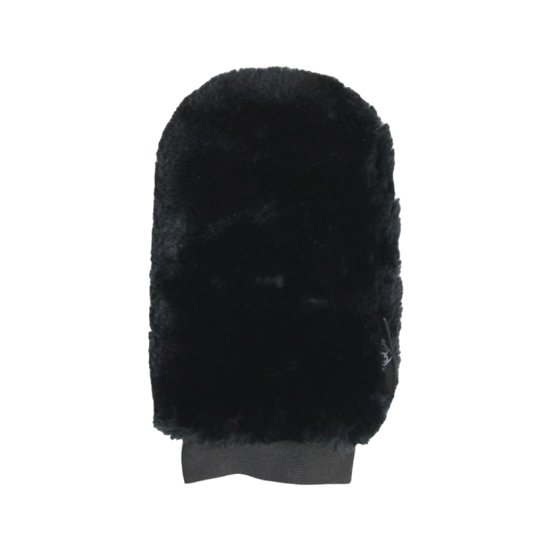Grooming Deluxe - Gant de pansage mouton noir | - Ohlala