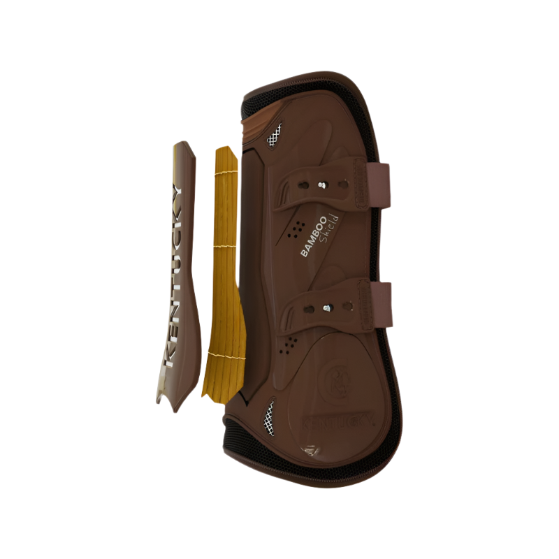 Kentucky Horsewear - Guêtres ouvertes Bamboo Elastic marron x2 | - Ohlala