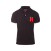 Hagg - Polo manches courtes homme noir/ rouge | - Ohlala