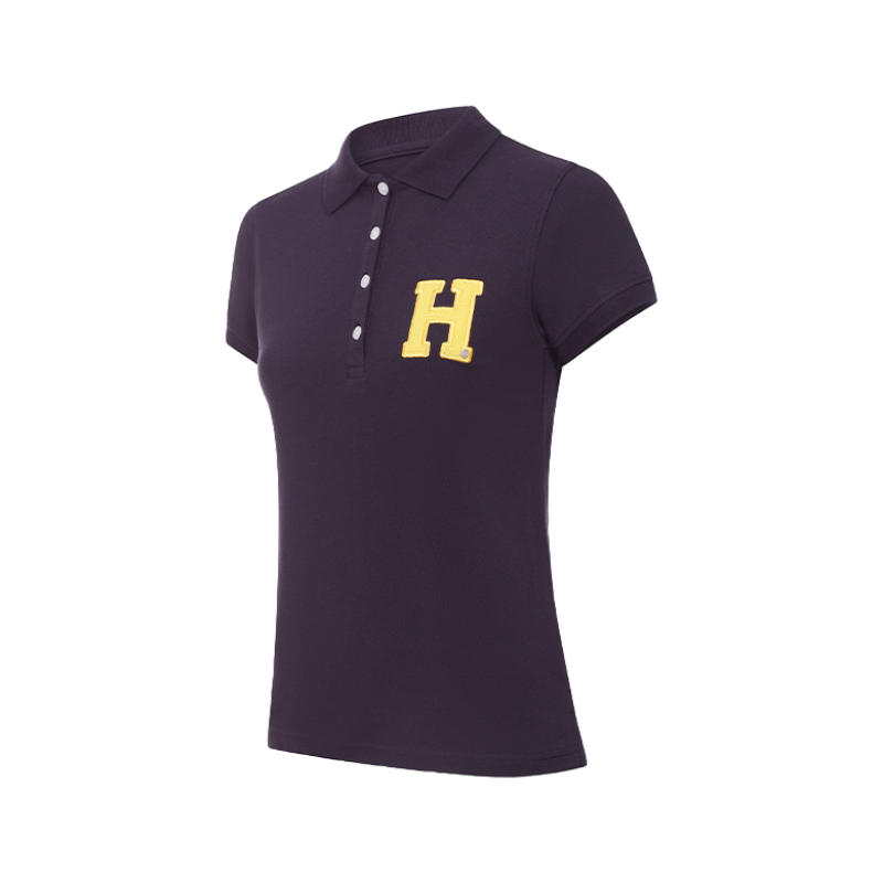 Hagg - Polo manches courtes femme marine/ jaune | - Ohlala