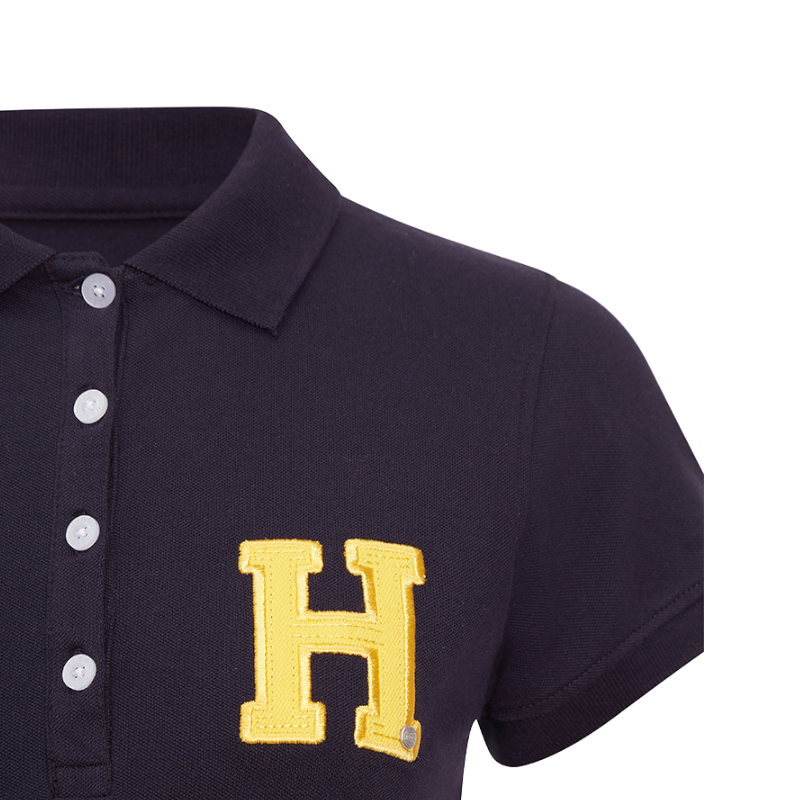 Hagg - Polo manches courtes femme marine/ jaune | - Ohlala