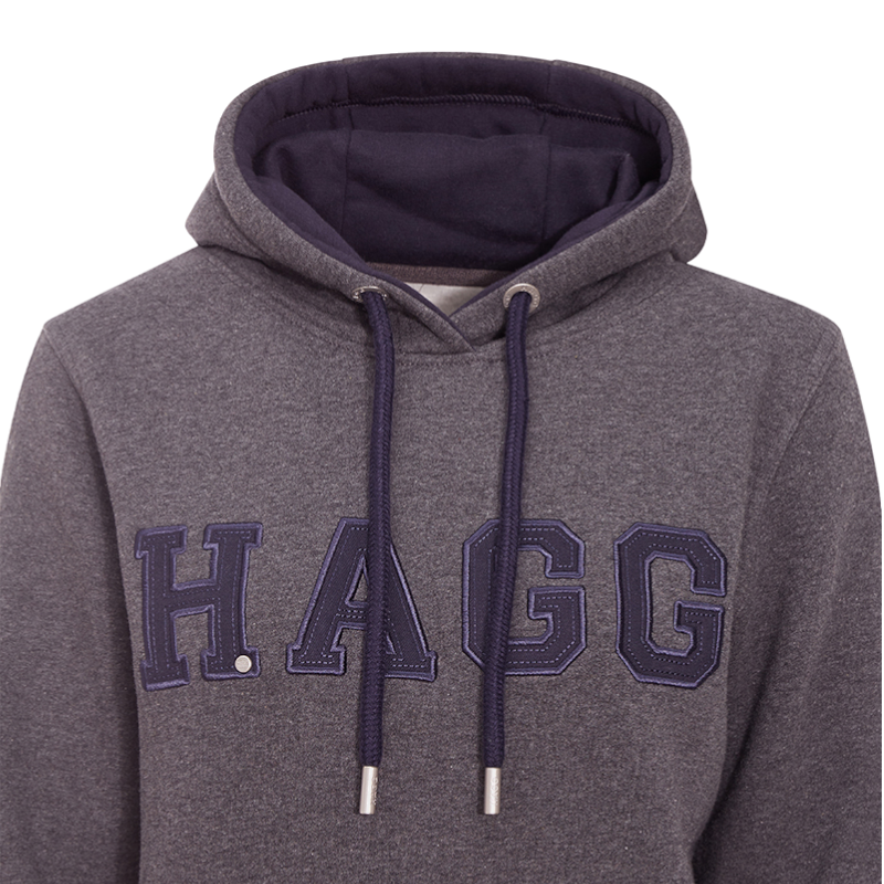 Hagg - Sweat à capuche femme gris anthracite/ marine | - Ohlala