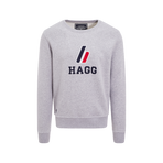 Hagg - Sweater ronde hals heren grijs | - Ohlala