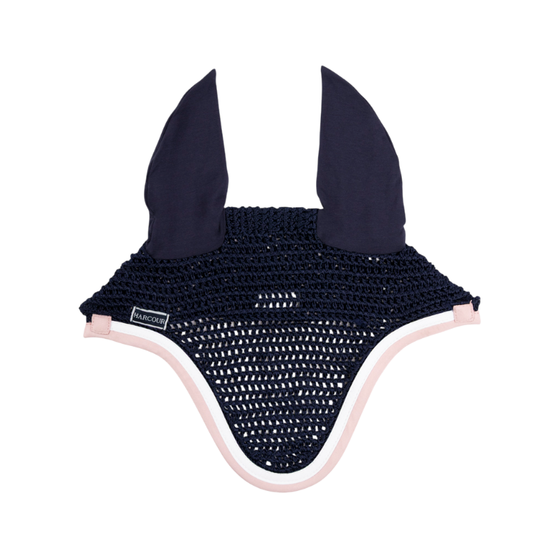 Harcour - Bonnet pour chevaux Feeby marine/ pivoine