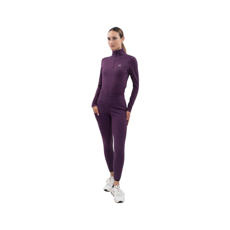 Harcour - Legging d'équitation polaire femme Lili figue