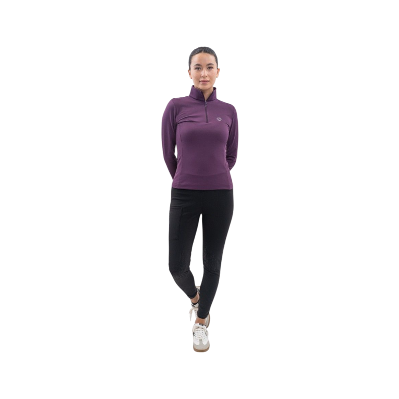 Harcour - Legging d'équitation polaire femme Lili noir