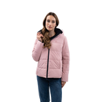 Harcour - Korte omkeerbare damesparka Adele zwart/vijg | - Ohlala