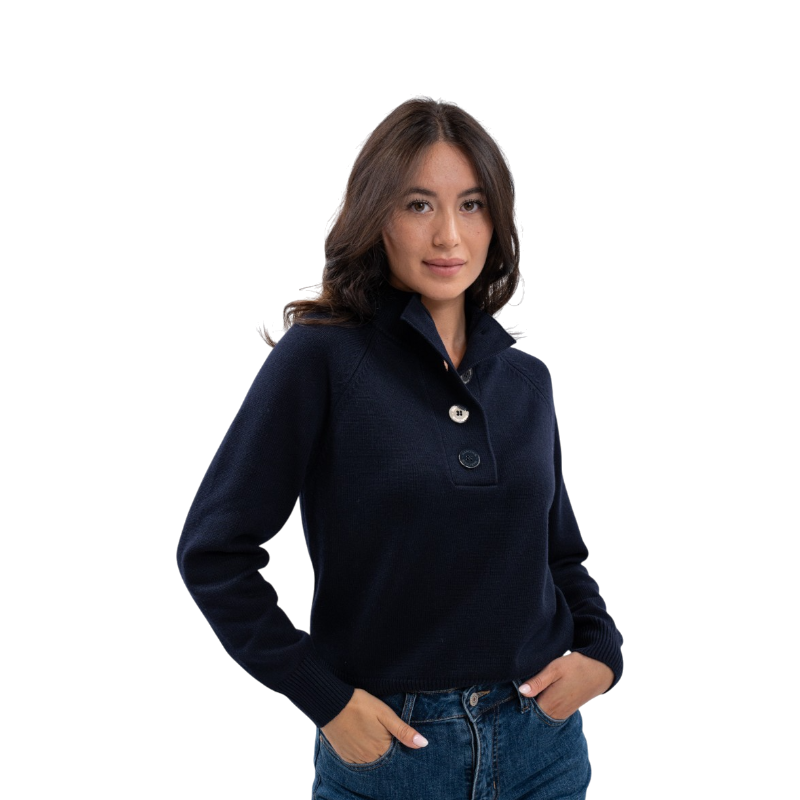 Harcour - Pull col montant femme Alice marine