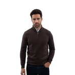 Harcour - Heren longsleeve trui Parmo cacao | - Ohlala