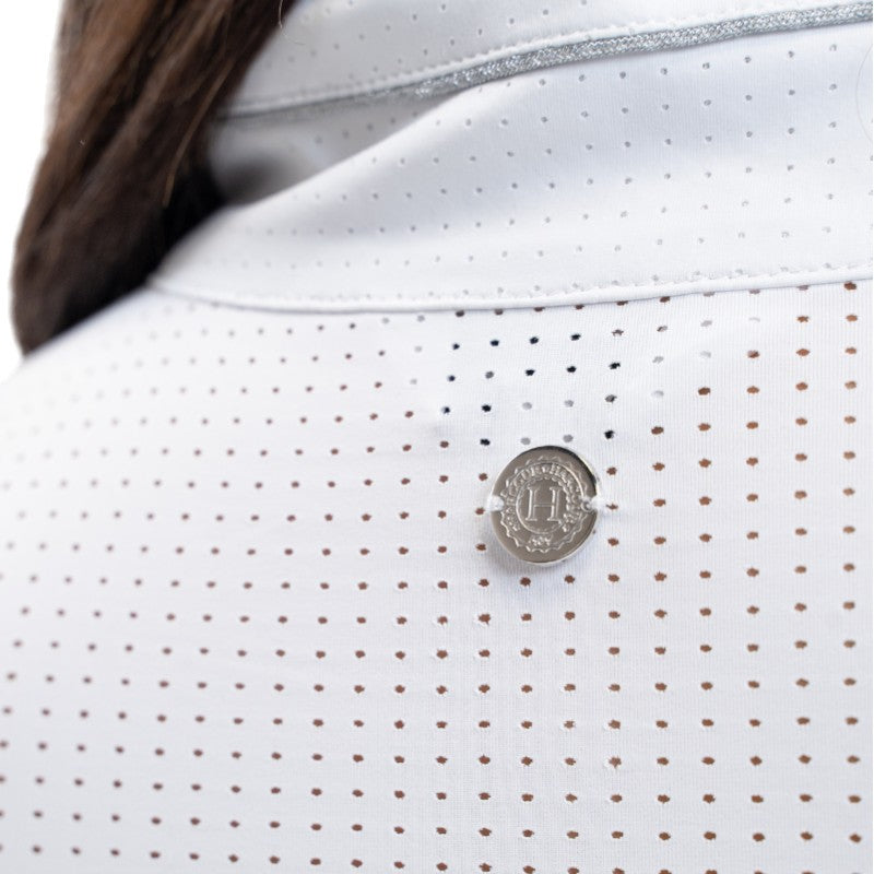 Harcour - Polo technique manches longues femme Breezi blanc