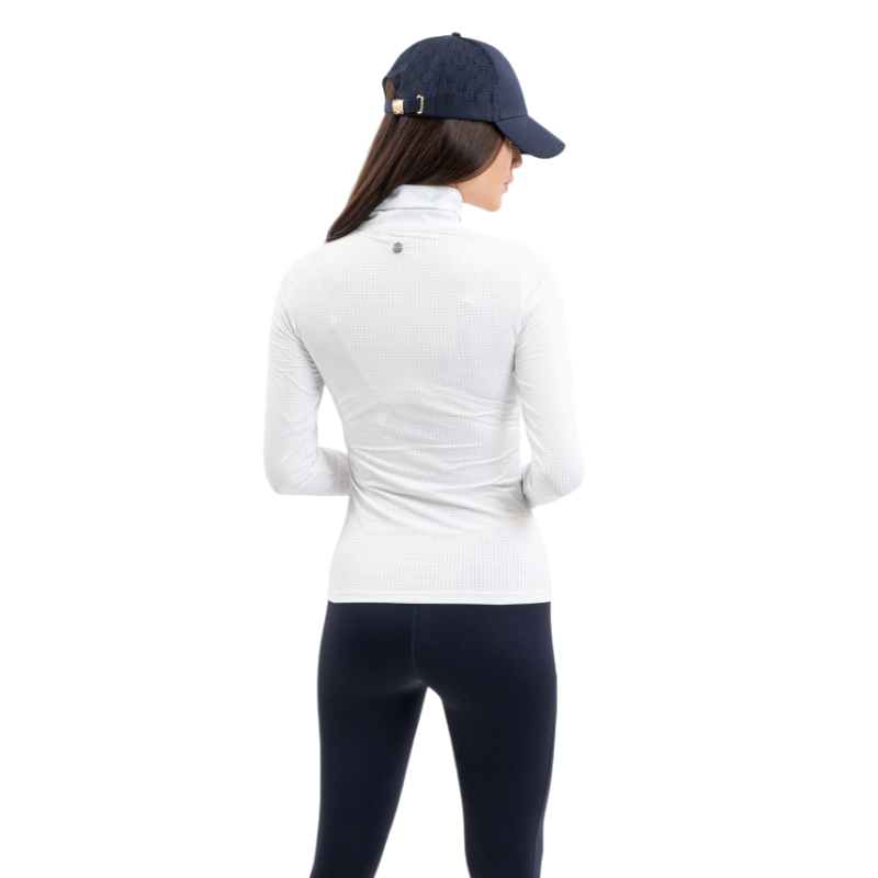 Harcour - Polo technique manches longues femme Breezi blanc