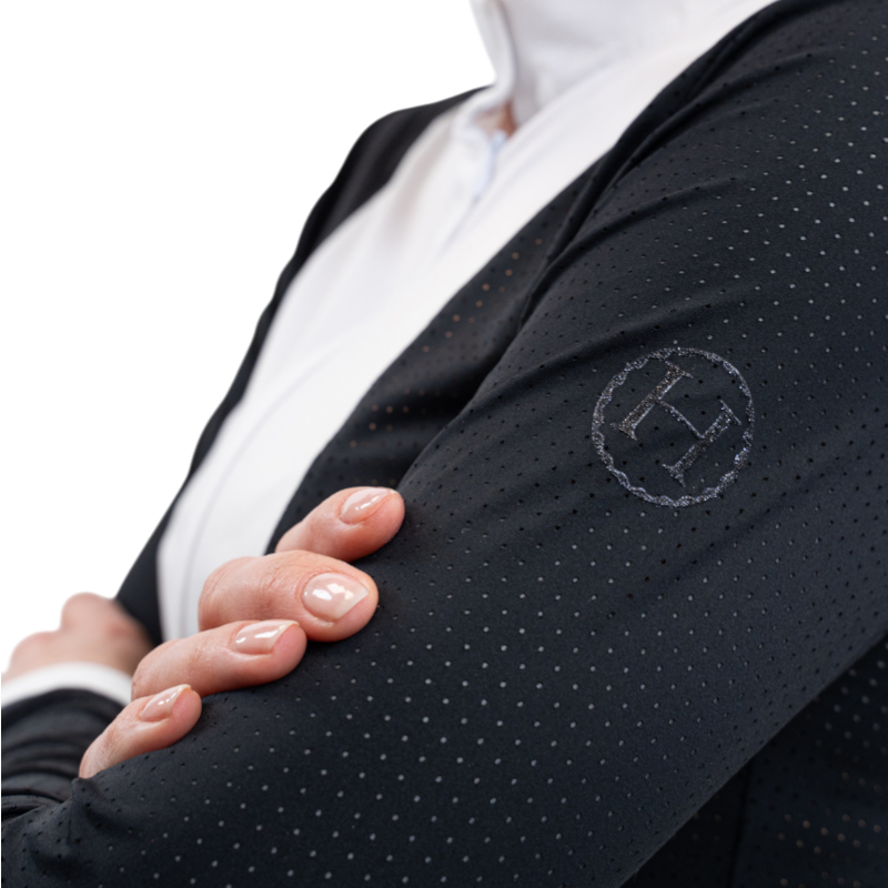 Harcour - Polo de concours manches longues femme Coco noir | - Ohlala