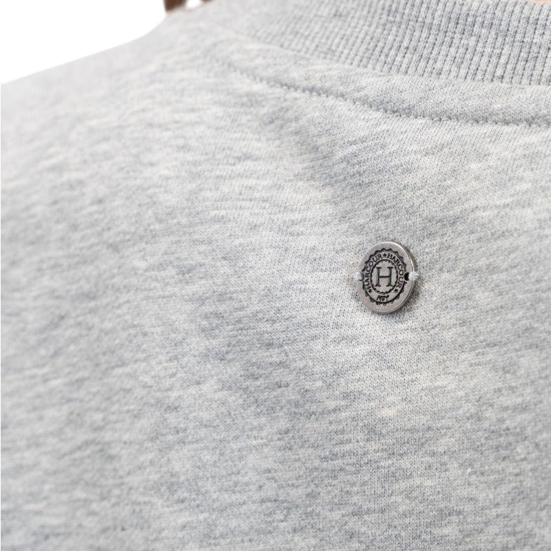 Harcour - Sweat manches longues mixte Galopea gris chiné | - Ohlala